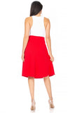 Moa Collection Solid, A-line, knee length skirt