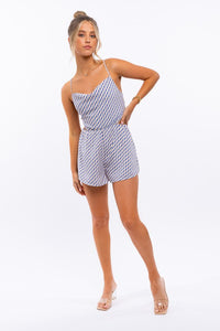 LE LIS COWL NECK ROMPER