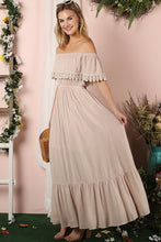 Load image into Gallery viewer, Ninexis Off the Shoulder Flowy Maxi Dress