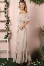 Load image into Gallery viewer, Ninexis Off the Shoulder Flowy Maxi Dress