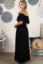 Load image into Gallery viewer, Ninexis Off the Shoulder Flowy Maxi Dress