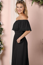 Load image into Gallery viewer, Ninexis Off the Shoulder Flowy Maxi Dress