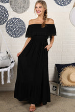 Load image into Gallery viewer, Ninexis Off the Shoulder Flowy Maxi Dress