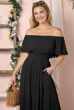 Load image into Gallery viewer, Ninexis Off the Shoulder Flowy Maxi Dress