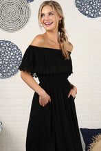 Load image into Gallery viewer, Ninexis Off the Shoulder Flowy Maxi Dress