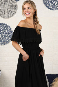 Ninexis Off the Shoulder Flowy Maxi Dress