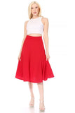 Moa Collection Paneled, A-line midi skirt with banded waist.