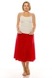 Moa Collection Plus size, paneled, A-line midi skirt