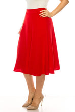 Load image into Gallery viewer, Moa Collection Plus size, paneled, A-line midi skirt