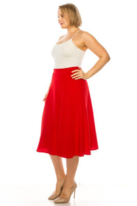 Moa Collection Plus size, paneled, A-line midi skirt