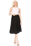 Moa Collection Paneled, A-line midi skirt with banded waist.