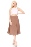 Moa Collection Paneled, A-line midi skirt with banded waist.