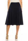 Moa Collection Plus size, paneled, A-line midi skirt