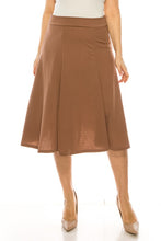 Load image into Gallery viewer, Moa Collection Plus size, paneled, A-line midi skirt