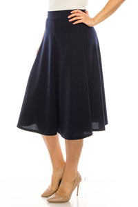 Moa Collection Plus size, paneled, A-line midi skirt