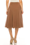 Moa Collection Plus size, paneled, A-line midi skirt