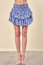 Load image into Gallery viewer, Mustard Seed DIZZY FLORAL PRINTED TIERED SKORTS