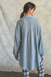 Listicle Soft Thermal Knit Shacket Top