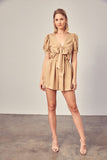 Mustard Seed DEEP V-NECK FRONT TIE ROMPER