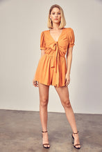 Load image into Gallery viewer, Mustard Seed DEEP V-NECK FRONT TIE ROMPER