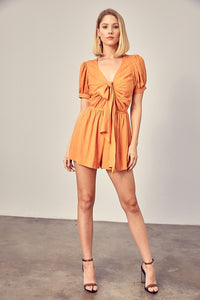 Mustard Seed DEEP V-NECK FRONT TIE ROMPER