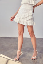 Load image into Gallery viewer, EYELET RUFFLE SKIRT