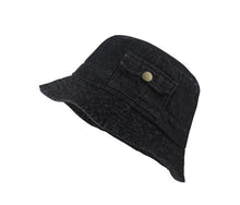 Load image into Gallery viewer, Aili&#39;s Corner Pocket Accent Denim Bucket Hat