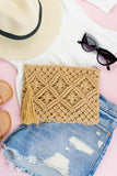 Aili's Corner Macrame Tassel Clutch