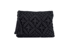 Load image into Gallery viewer, Aili&#39;s Corner Macrame Tassel Clutch