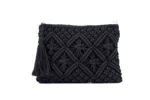 Aili's Corner Macrame Tassel Clutch