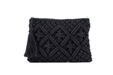 Aili's Corner Macrame Tassel Clutch