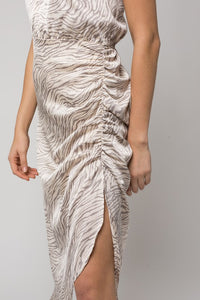 Gilli Sleeveless One shoulder Abstract Print Dress