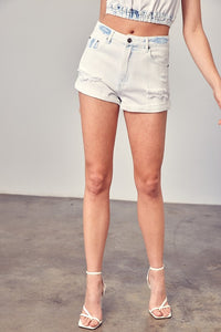 Mustard Seed DESTROYED DETAIL DENIM SHORTS