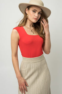 Gilli Cap Sleeve Square Neck Bodysuit