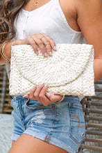 Load image into Gallery viewer, Aili&#39;s Corner Fold Over Straw Clutch