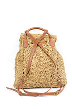 Load image into Gallery viewer, Aili&#39;s Corner Woven Straw Backpack