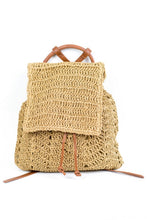 Load image into Gallery viewer, Aili&#39;s Corner Woven Straw Backpack