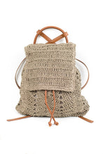 Load image into Gallery viewer, Aili&#39;s Corner Woven Straw Backpack