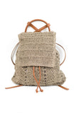 Aili's Corner Woven Straw Backpack