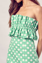 Load image into Gallery viewer, RUFFLE POLKA DOT DRESS