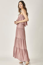 Load image into Gallery viewer, Mustard Seed PIN STRIPE PRINT TUBE MAXI DRESS