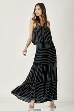 Load image into Gallery viewer, Mustard Seed PIN STRIPE PRINT TUBE MAXI DRESS