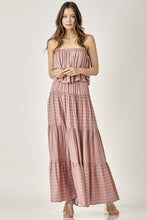 Load image into Gallery viewer, Mustard Seed PIN STRIPE PRINT TUBE MAXI DRESS