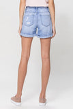 VERVET by Flying Monkey XS-S-M-L - DISTRESSED BOYFRIEND SHORTS W CUFFS