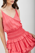 Load image into Gallery viewer, WRAP SMOCKED WAIST RUFFLE DRESS