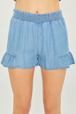 Love Tree Woven Solid Shorts