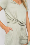 Gilli S/S V-NECK FRONT OVERLAP ROMPER