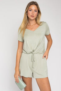 Gilli S/S V-NECK FRONT OVERLAP ROMPER