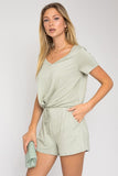 Gilli S/S V-NECK FRONT OVERLAP ROMPER