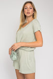 Gilli S/S V-NECK FRONT OVERLAP ROMPER